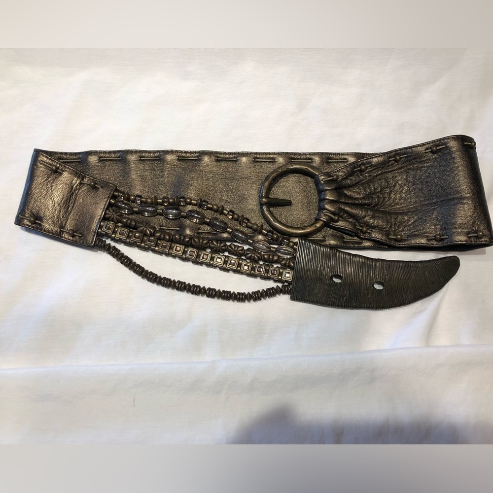 Suzi Roher Stretch Metalic/Bronze Belt (M/L)- RARE